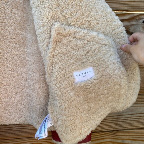 Sandro Leather / Sherpa Jacket - Picture 9 of 12